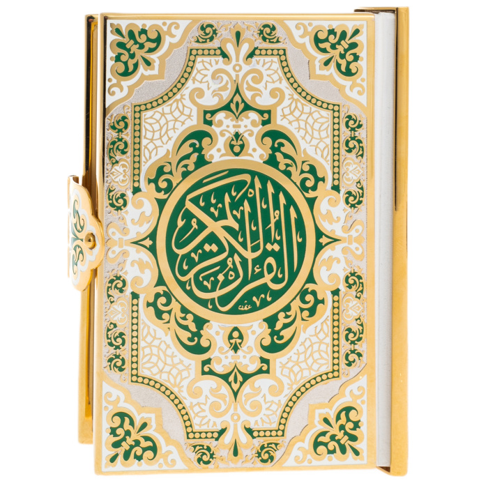 Коран малый "Наследие Ислама" зеленая эмаль, Златоуст - купить в Москве