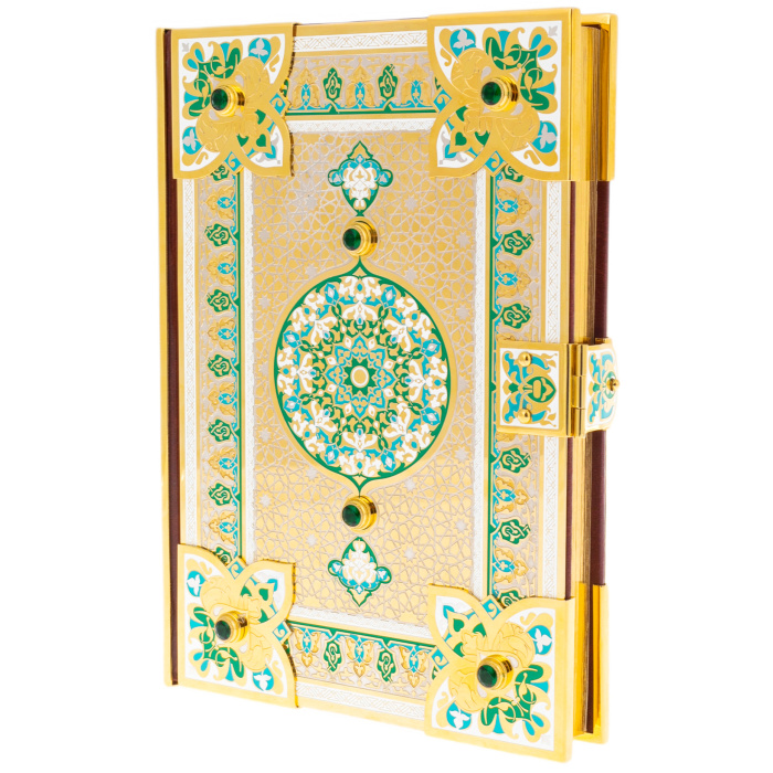 Коран "Ислам" на арабском языке, с фианитами и эмалями, Златоуст - купить в Москве