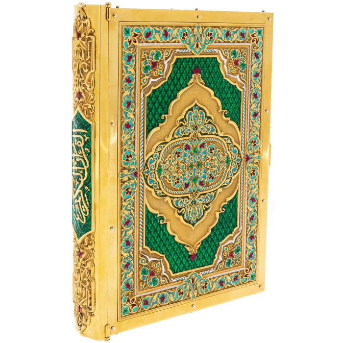 Коран с эмалью, малахитом и корундом, Златоуст - купить в Москве