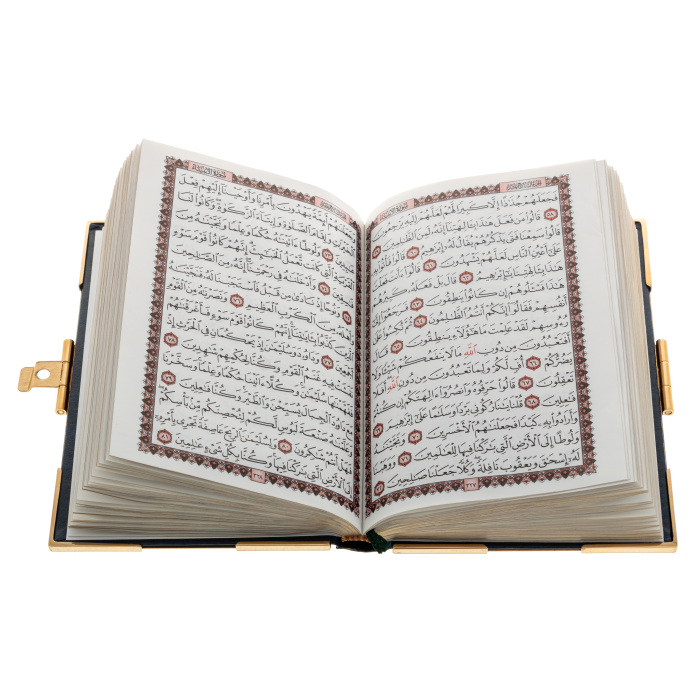 Коран "Солнце пустыни" в кожаном переплете, с эмалями, Златоуст - купить в Москве