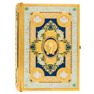 Библия объемная "Вера" с лазуритом, Златоуст - купить в Москве