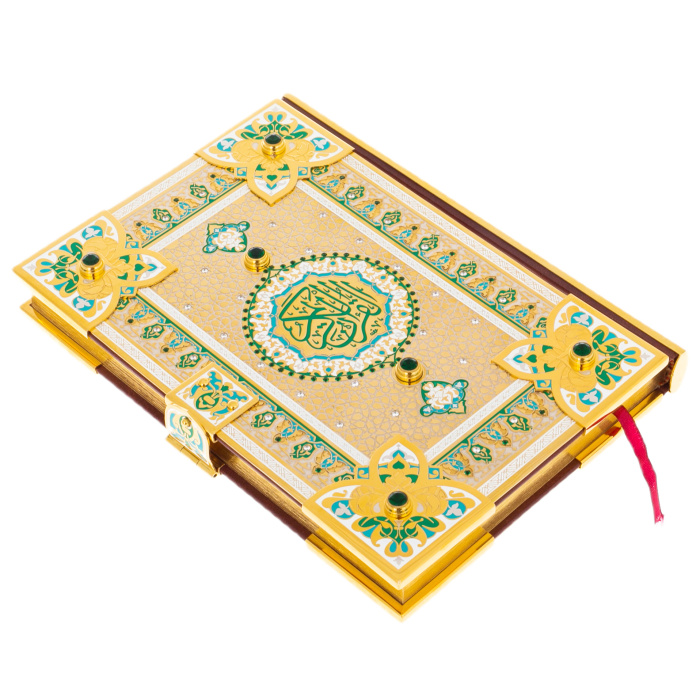Коран "Ислам" на арабском языке, с фианитами и эмалями, Златоуст - купить в Москве