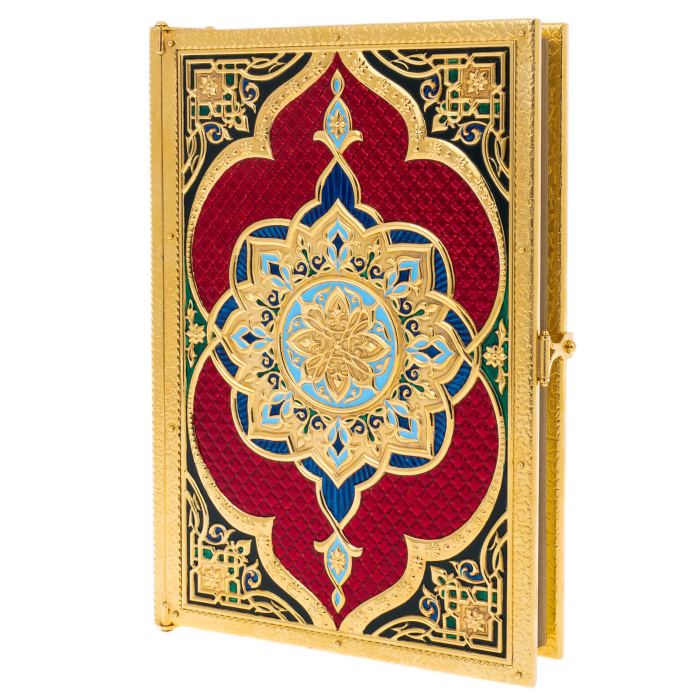 Коран украшенный "Солнце" с малахитом и лазуритом, Златоуст - купить в Москве