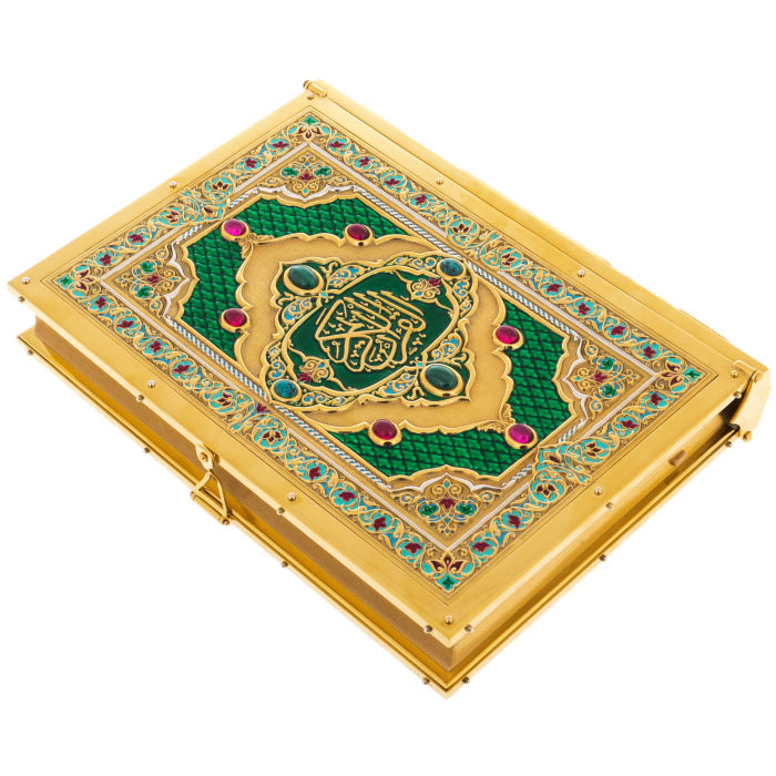 Коран с эмалью, малахитом и корундом, Златоуст - купить в Москве