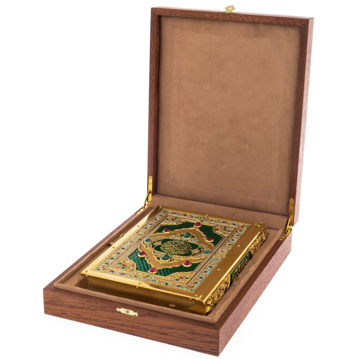 Коран с эмалью, малахитом и корундом, Златоуст - купить в Москве