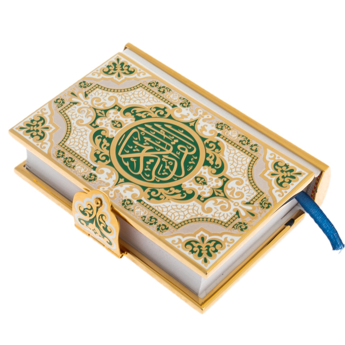 Коран малый "Наследие Ислама" зеленая эмаль, Златоуст - купить в Москве