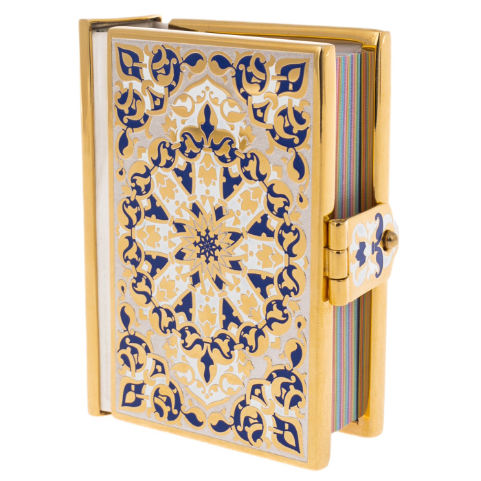 Коран малый "Вера" с синей эмалью, на арабском, Златоуст - купить в Москве