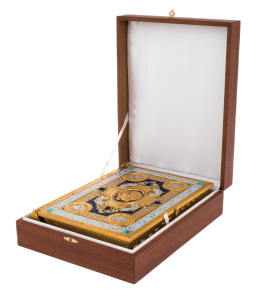 Библия объемная "Вера" с лазуритом, Златоуст - купить в Москве