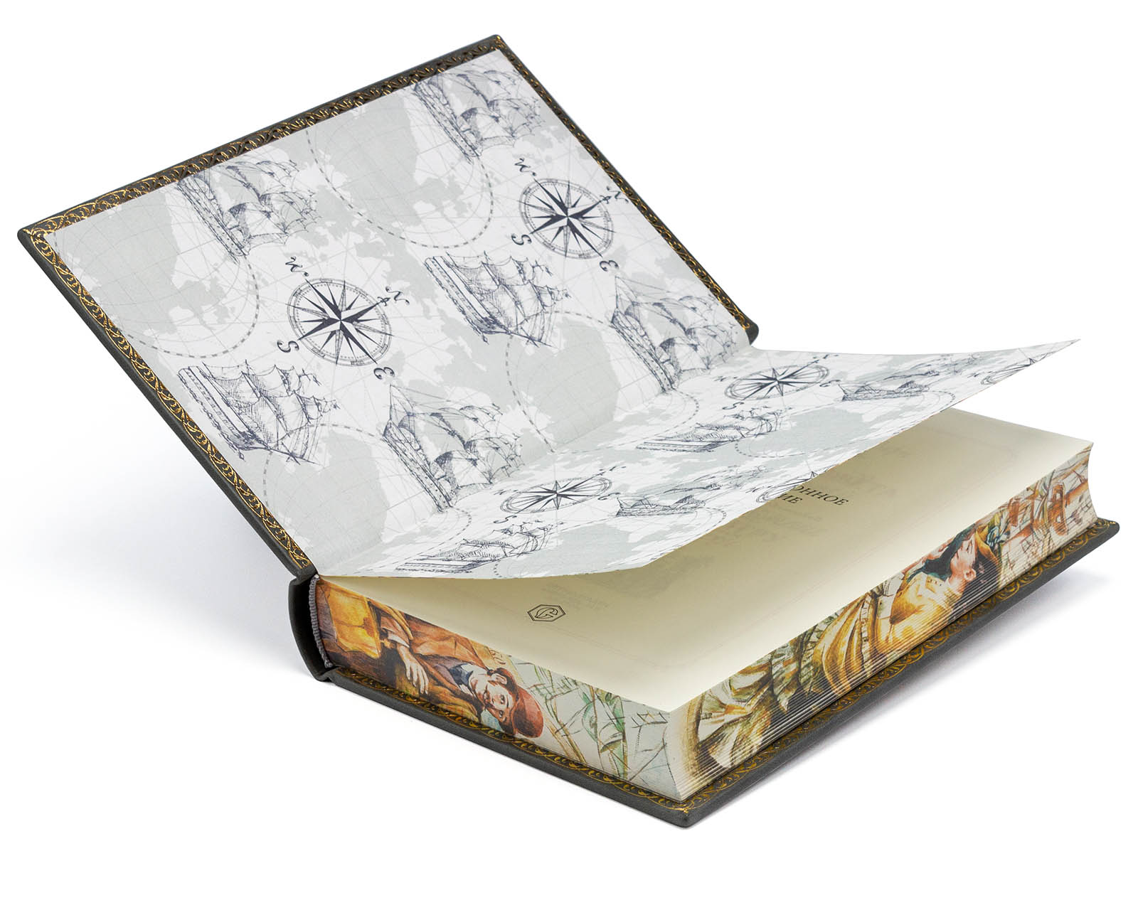 Подарочная книга "Вокруг света за 80 дней и Путешествие к центру земли" Жюль Верн - купить в Москве